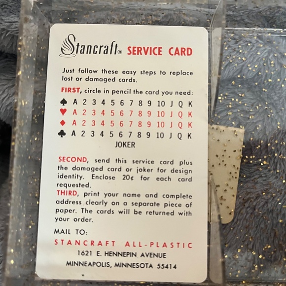 Midcentury vintage sealed new 1960s Stancraft playing cards - Picture 5 of 6